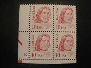 Scott 2175e, 10c Red Cloud, PB4 #2 LL, MNH Great Americans Beauty