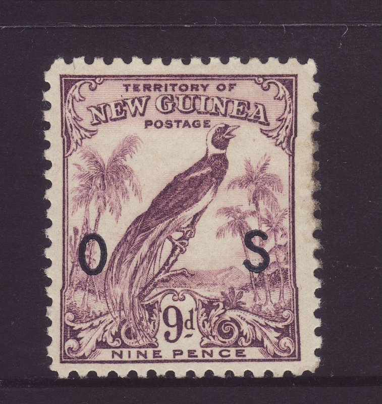 1932 New Guinea 9d Official Mounted Mint SGO51 