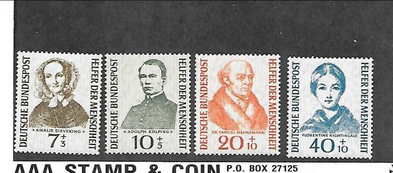 GERMANY Sc B344-7 NH issue of 1955 - FAMOUS PEOPLE