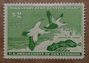 United States #RW24 $2 American Eiders MHR (1957)