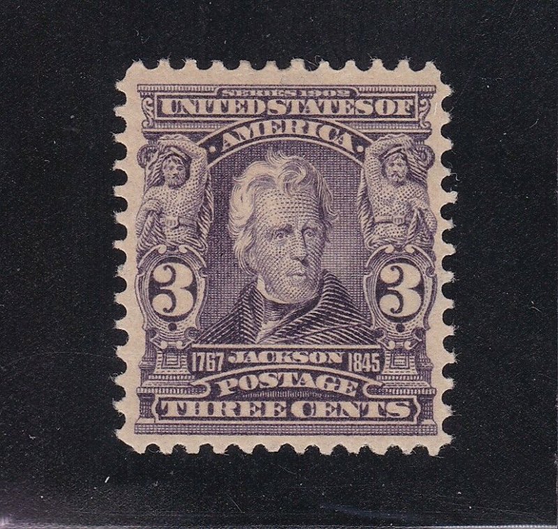 US 302 3c Jackson Mint F-VF OG H SCV $50