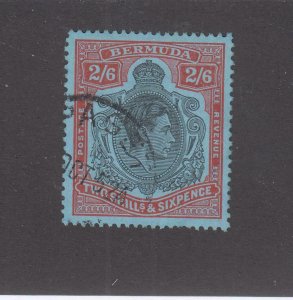 BERMUDA SG 117dVF- KGV1 2/6sh LIGHT USED CAT VAL $20+ or £16