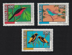 Burkina Faso Birds Gonolek Bishop Cordon-bleu 3vb 1995 MNH SG#1118-1120