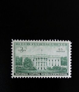1950 3c Executive Mansion, The White House, Washington Scott 990 Mint F/VF NH