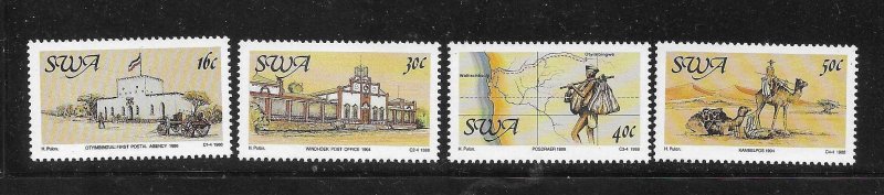 South West Africa 1988 Postal Service Cent Sc 602-605 MNH A2887