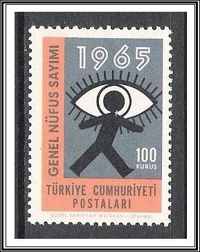 Turkey #1669 Census Issue MNH