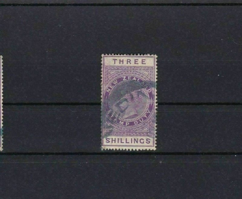 NEW ZEALAND 1882 STAMP DUTY THREE SHILLINGS STAMP  REF 6838