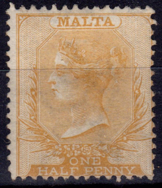 Malta 1863 1/2d Buff SG4 Fine & Fresh Lightly Mtd Mint 