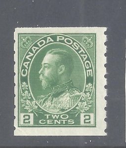 Canada # 128 MINT NH 2c GREEN ADMIRAL PERF 8 COIL BS25105