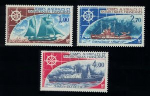 FSAT TAAF Ships 3v 1976 MNH SG#104-106 MI#98-100