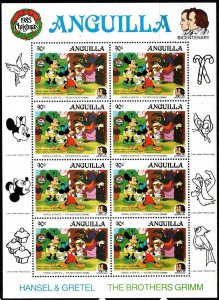 ANGUILLA SG687 1985 BIRTH BICENTENARY OF GRIMM BROTHERS SHEETLET MNH