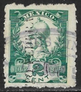 MEXICO 1902-03 2c Helmeted Athena Internal Revenue Rentas R214 MEXICO DF