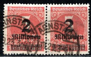 Germany Reich Scott # 272, used, pair, exp.h/s, Mi# 312Aa