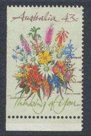 SG 1231  SC# 1164b  Used bottom left margin imperf Wildflowers 