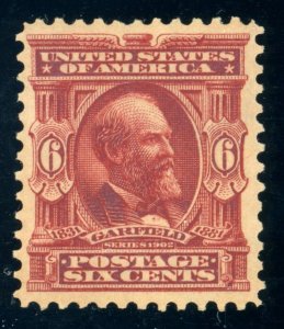 US Stamp #305 Garfield 6c - PSE Cert - Mint - See Description - SMQ $150.00