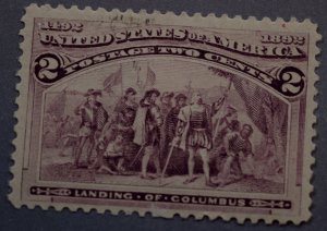 United States #231 Two Cent Columbian OG