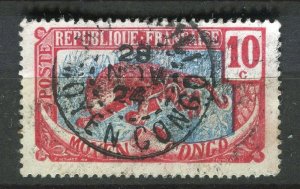 FRENCH COLONIES; CONGO early 1900s Leopard issue fine 10c. used + Postmark