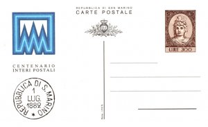 San Marino, Government Postal Card