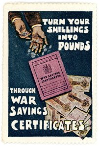 (I.B) Great War Cinderella : Shillings into Pounds (War Savings Certficates)