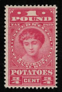 USA, 1Pound, Tax Paid, Potatoes, 3/4 cent, MNH, **  (T-8704)