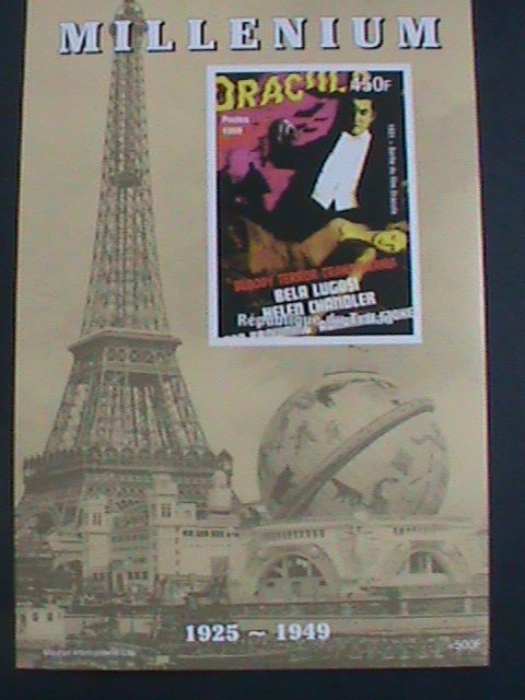 ​CHAD-1999-MILLENIUM-BLOODY TERROR TRANSYLVANIA MOVIE-DRACULA- IMPERF:-MNH S/S