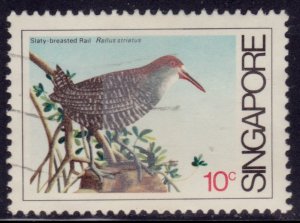 Singapore, 1984,  Slaty Breasted Rail Bird, 10c, used