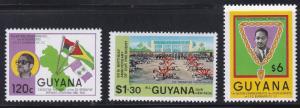 Guyana # 1506-1508, L.F.S. Burnham, President, Short Set, NH 1/2 Cat.