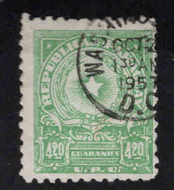 Paraguay Scott 503A Used map stamp