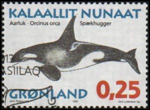 Greenland 303  - Used - 25c Killer Whale (Orca) (1996)