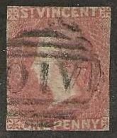 St. Vincent # 1 or #2, U,  all perfs are trimmed off. Space filler 1861. (S1113)