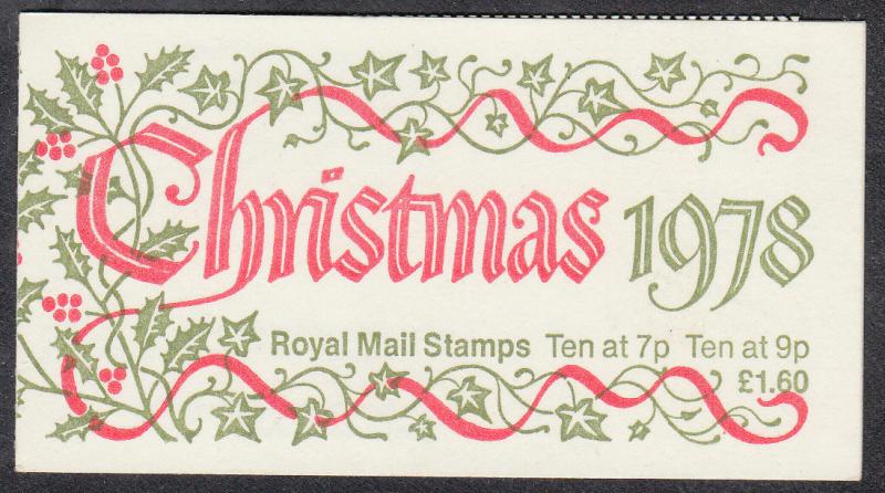 Great Britain Christmas Type Booklet (Scott #BK672) MNH