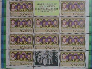 ​ST. VINCENT-1977 SC#487- SILVER JUBILEE OF QUEEN ELIZABETH II- MNH SHEET-VF