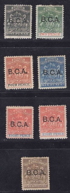 MOMEN: BRITISH CENTRAL AFRICA SG #1-3,6a,5-7 MINT OG H £140 LOT #66169