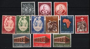 VATICAN 1969 COMPLETE YEAR SET OF 12 STAMPS MNH