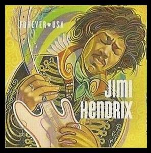 US 4880 Jimi Hendrix imperf single MNH 2014