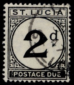 ST. LUCIA GV SG D4, 2d black, FINE USED. Cat £11.