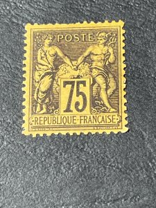 FRANCE # 102-MINT/HINGED-----DEEP-VIOLET---SINGLE----1890