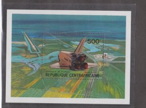 Central Africa # 449, Conquest of Space, Space Shuttle,, Mint NH, 1/2 Cat.