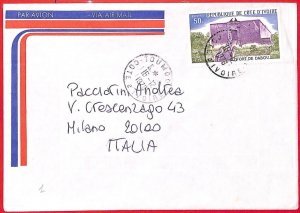 aa3851 - COTE D'IVOIRE - Postal History - COVER from TOUMODI  to ITALY  1978