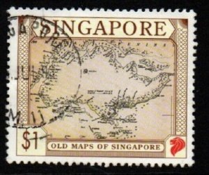 SINGAPORE SG830 1996 $1 MAPS  USED