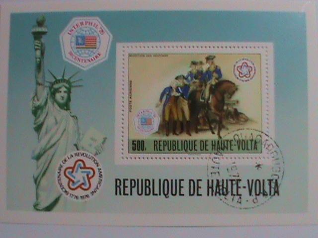 1976 UPPER VOLTA- AMERICAN REVOLUTION SOUVENIR SHEET