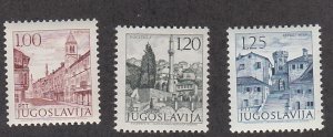 Yugoslavia # 1073A-1073C, Town Views, Mint NH, 1/3 Cat.