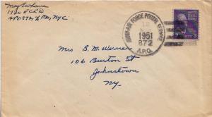 United States A.P.O.'s 3c Jefferson Prexie 1951 Army-Air Force Postal Service...