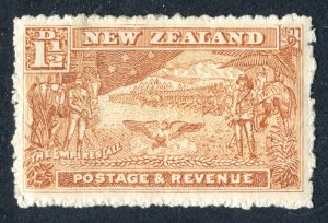 New Zealand 1900. 1 1/2d chestnut. MH. SG275b.