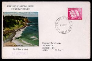 Norfolk Island 43 Christmas Typed FDC