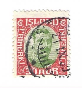 Iceland, Scott # 122 used, CV $3.50