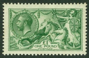 SG 403 £1 deep green. Fine unmounted mint, well centred (spec N72/2) CAT £6500