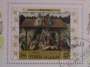 1970 FUJEIRA: CHRISTMAS SOUVENIR SHEET NH