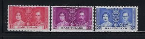 BASUTOLAND SCOTT #15-17 1937 CORONATION ISSUE- MINT  LIGHT HINGED