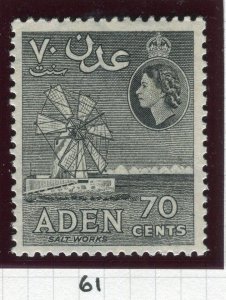 ADEN; 1953 early QEII Pictorial issue Mint hinged Shade of 70c. value